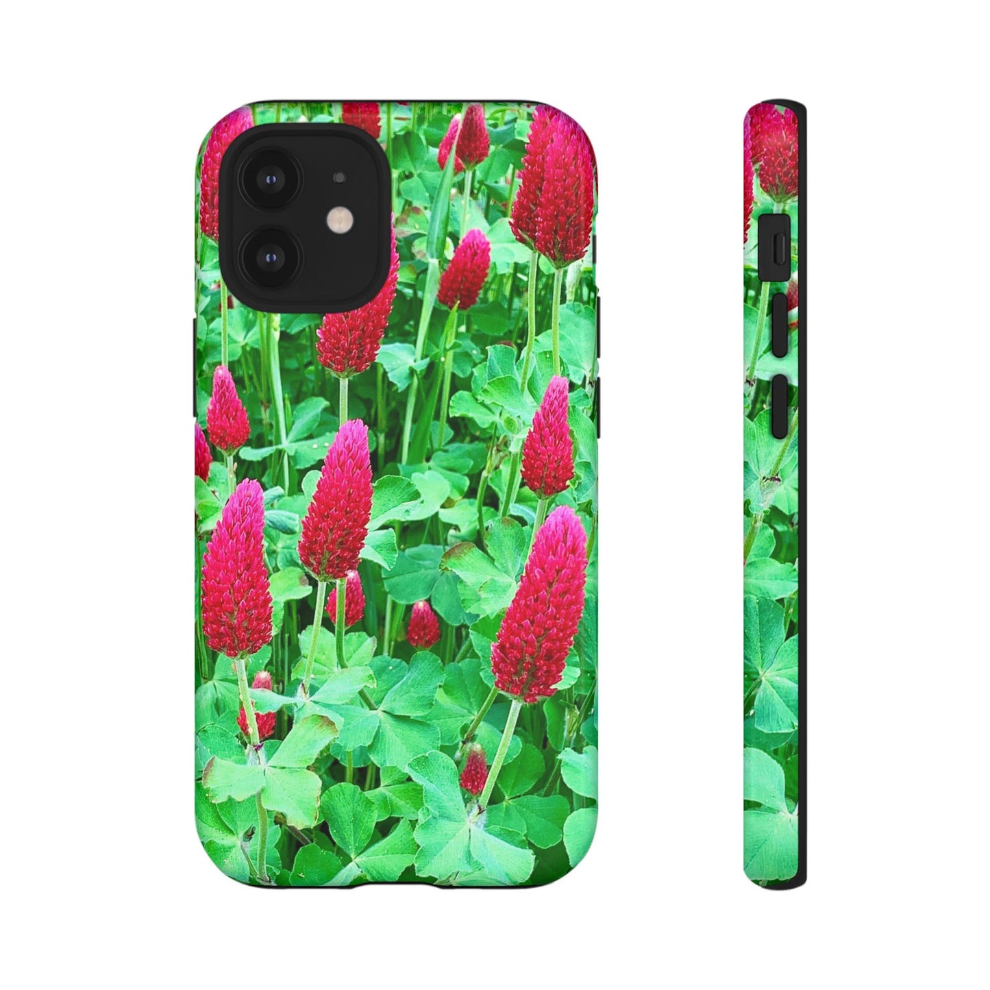 Cell Phone Cases - Ruby Red Clover Flowers And Heart Shaped Leaves