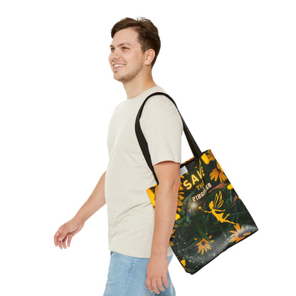 Fairy And Firefly Nature Inspired Short Sleeve Tote Bag - 'Save the Fireflies' Quote