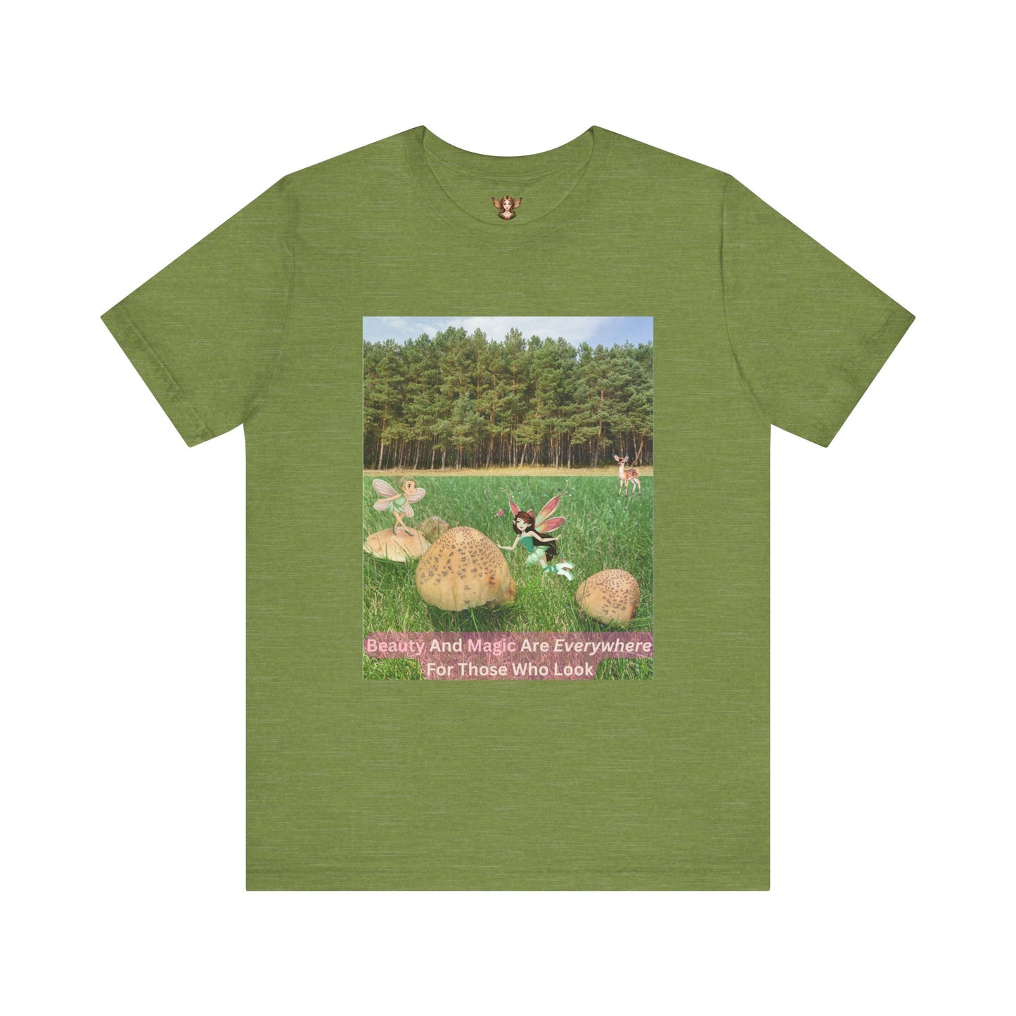 T-Shirt - Whimsical Forest Fairies And Inspirational Quote