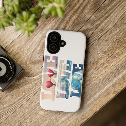 Phone Case - Beachy and Romantic Hearts Design for Those Who Love Love