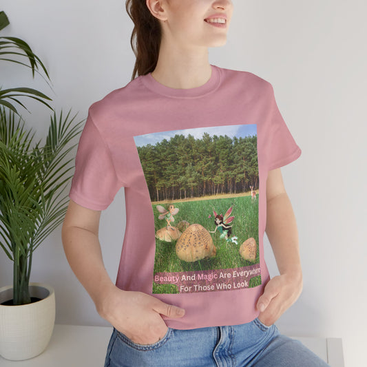 T-Shirt - Whimsical Forest Fairies And Inspirational Quote