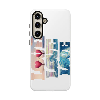 Phone Case - Beachy and Romantic Hearts Design for Those Who Love Love