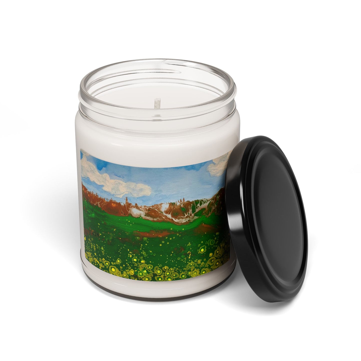 Mountain Landscape Original Painting - Soy Candle, 9oz