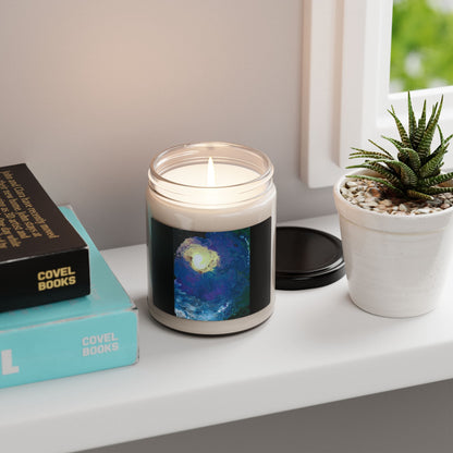 Soy Candle - Colorful Painting Of Space And Stars