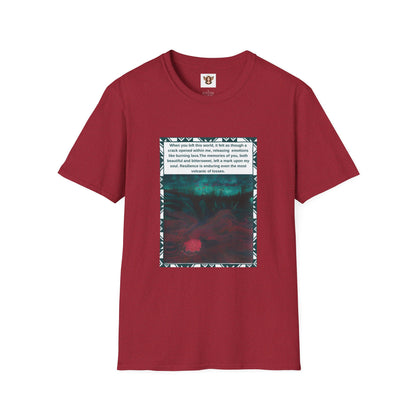 Volcano T-Shirt Depicting Emotions Of Loss & Resilience