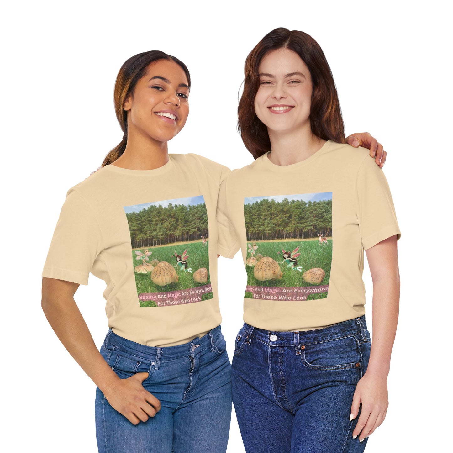 T-Shirt - Whimsical Forest Fairies And Inspirational Quote