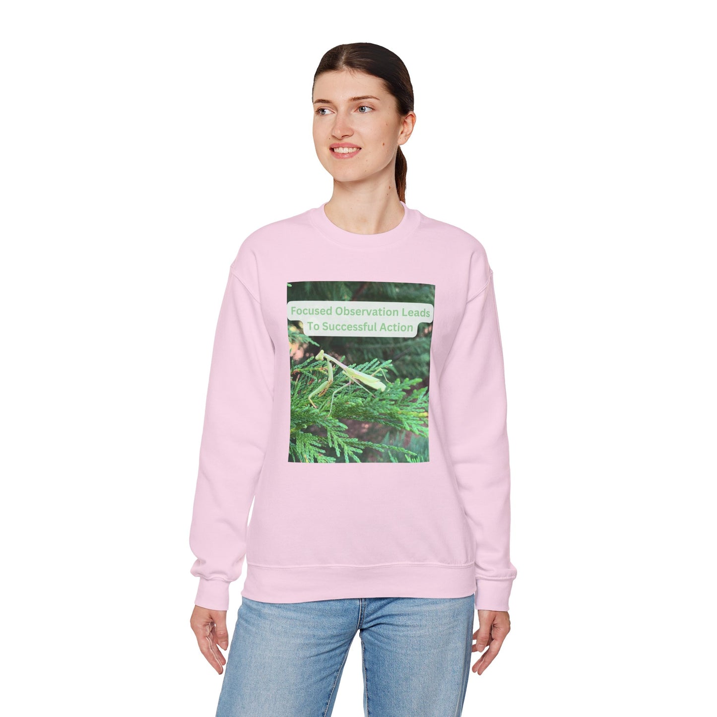 Mantis Sweatshirt with Inspirational Quote About Success