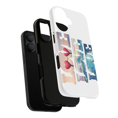 Phone Case - Beachy and Romantic Hearts Design for Those Who Love Love