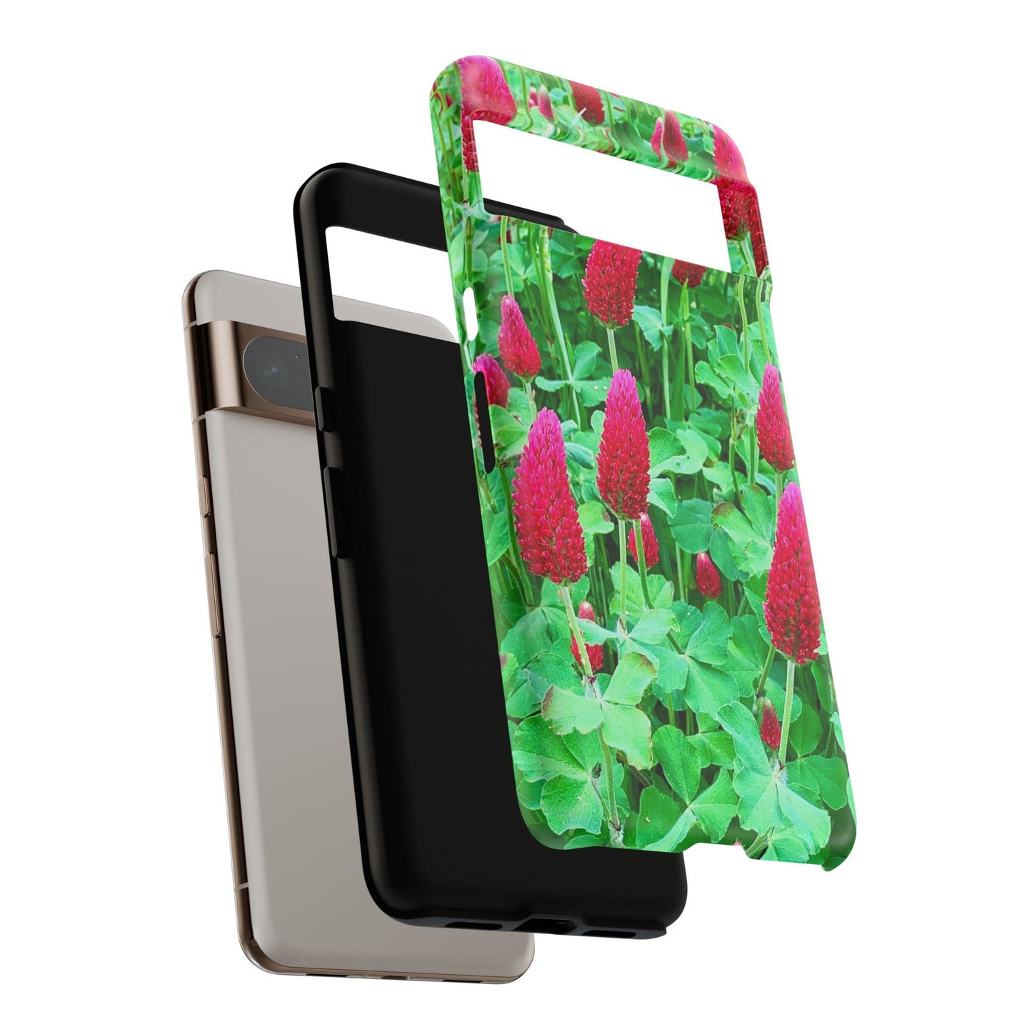 Cell Phone Cases - Ruby Red Clover Flowers And Heart Shaped Leaves