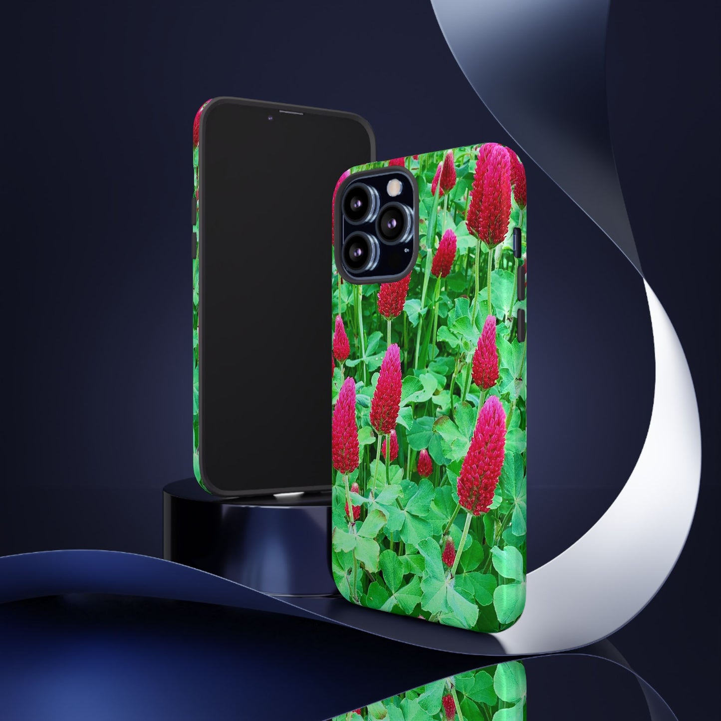 Cell Phone Cases - Ruby Red Clover Flowers And Heart Shaped Leaves