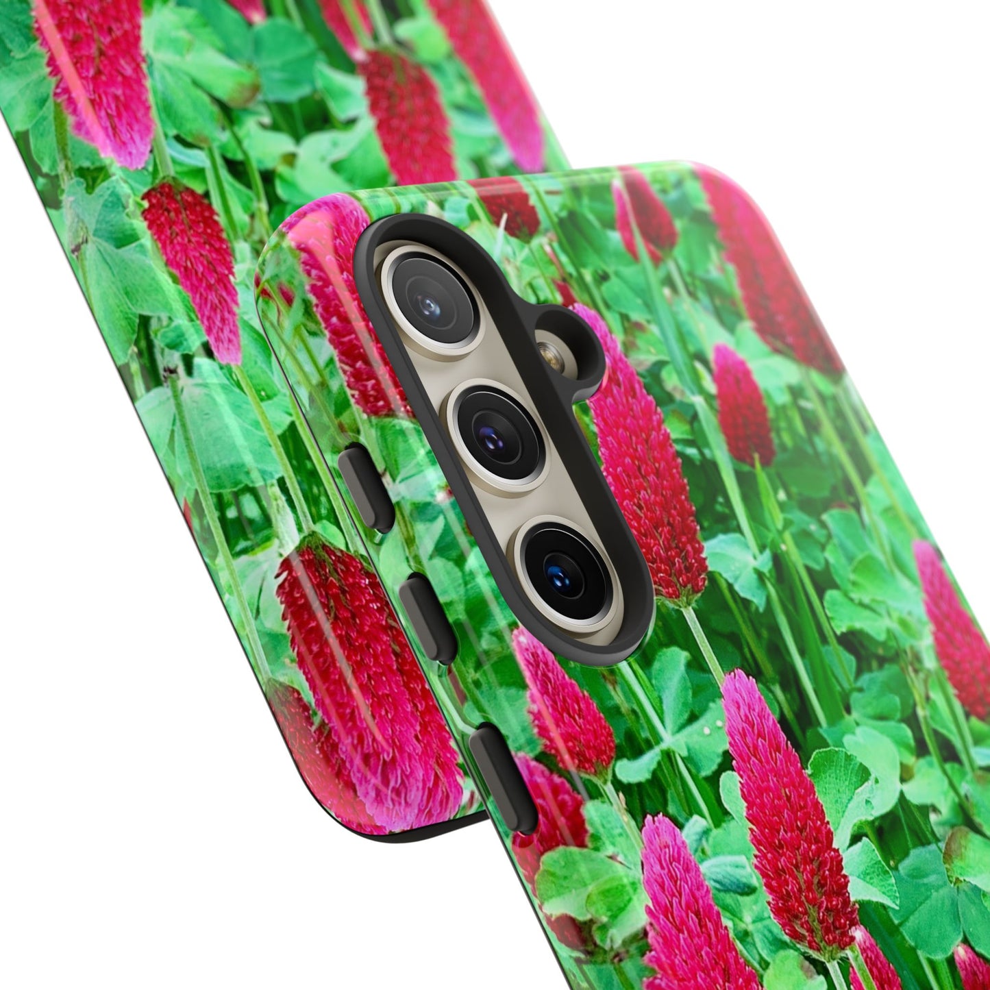 Cell Phone Cases - Ruby Red Clover Flowers And Heart Shaped Leaves