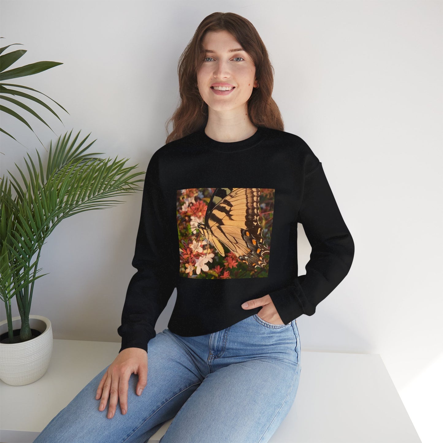 Swallowtail Butterfly Sweatshirt - Whimsical Nature Lover Gift