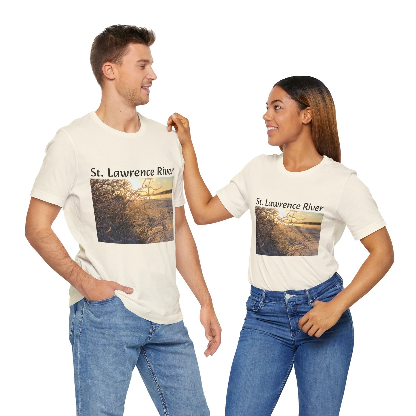 Unisex Jersey Short Sleeve Tee - A Sunset On The St. Lawrence River