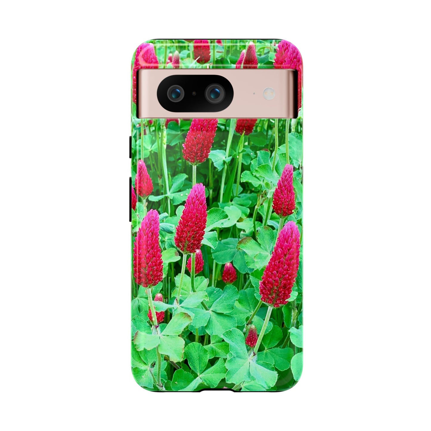 Cell Phone Cases - Ruby Red Clover Flowers And Heart Shaped Leaves