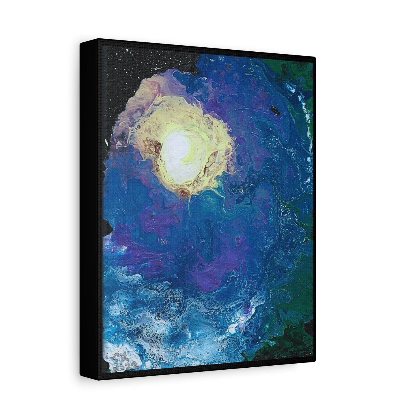 Matte Canvas, A Colorful Original Painting Of Outer Space & Stars