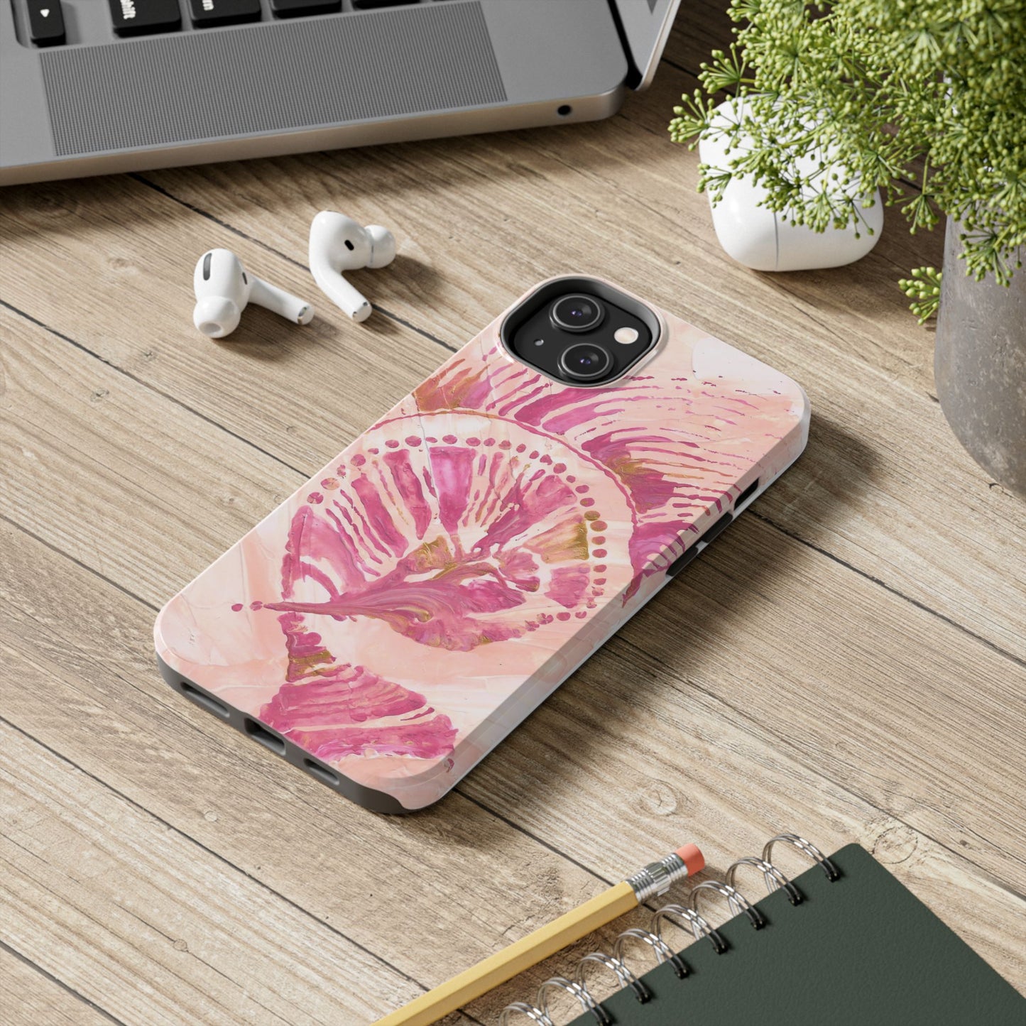 Pastel Colored Seashell Original Art - Cell Phone Case