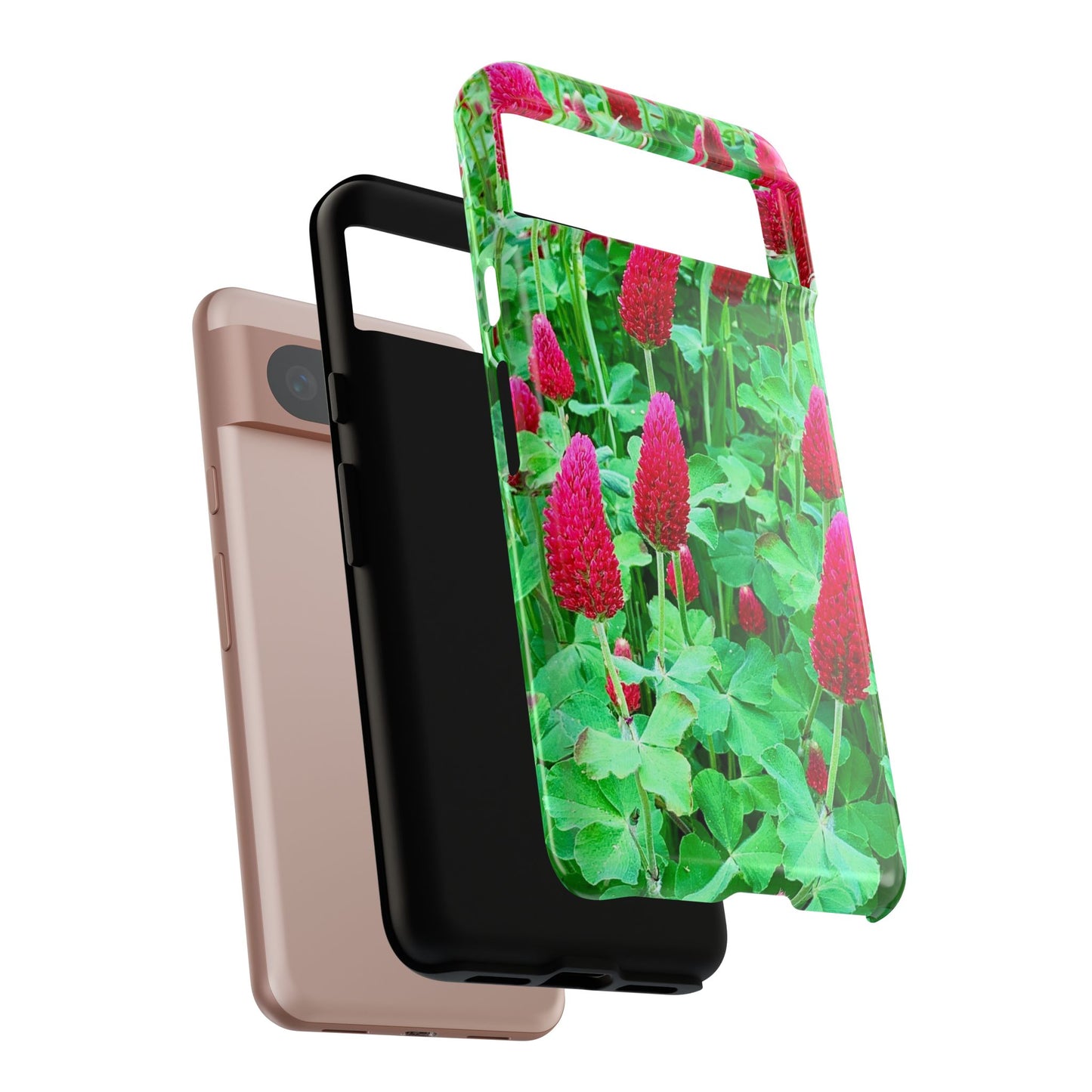 Cell Phone Cases - Ruby Red Clover Flowers And Heart Shaped Leaves