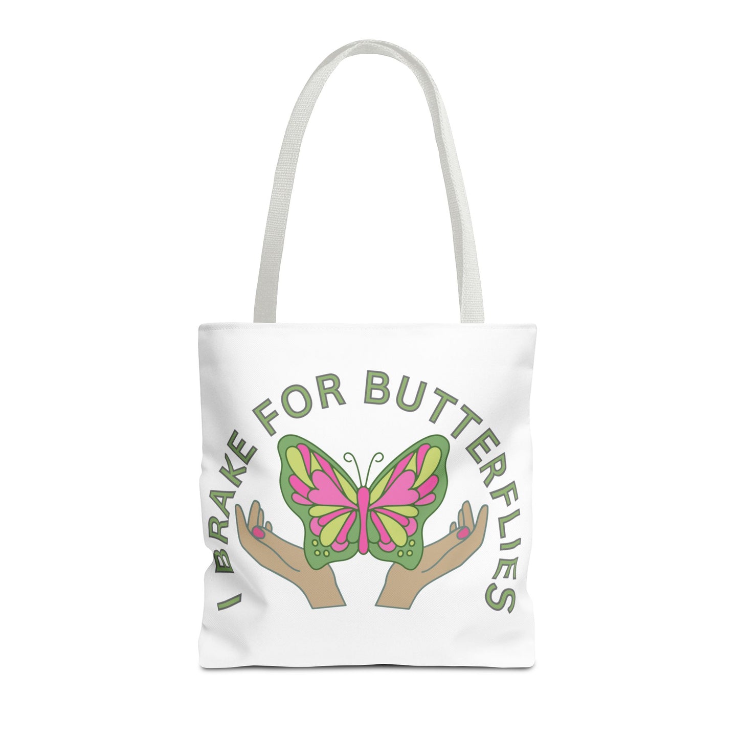 Butterfly Tote Bag - Whimsical Nature Lovers - 'I Brake for Butterflies'