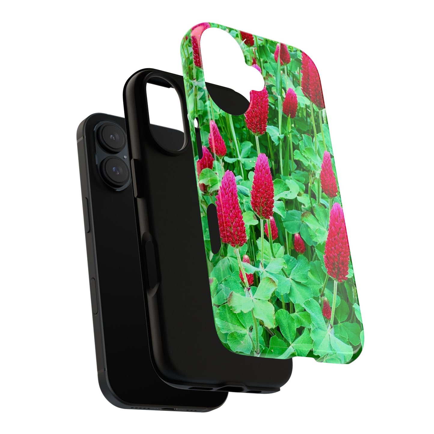 Cell Phone Cases - Ruby Red Clover Flowers And Heart Shaped Leaves