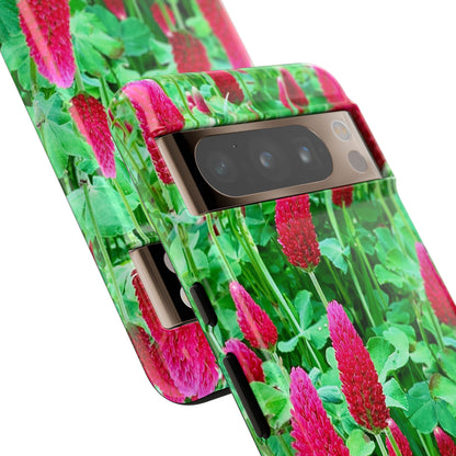 Cell Phone Cases - Ruby Red Clover Flowers And Heart Shaped Leaves