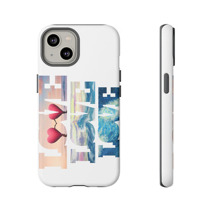 Phone Case - Beachy and Romantic Hearts Design for Those Who Love Love