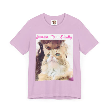 Funny Cat Quote - "Judging You Silently" T-Shirt