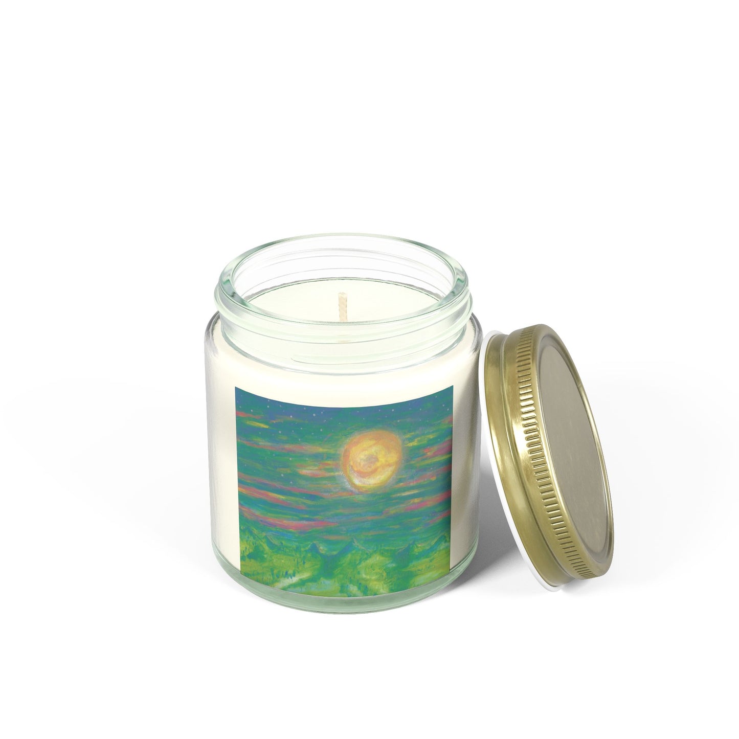 Candle - Moonlit Mountain Scene