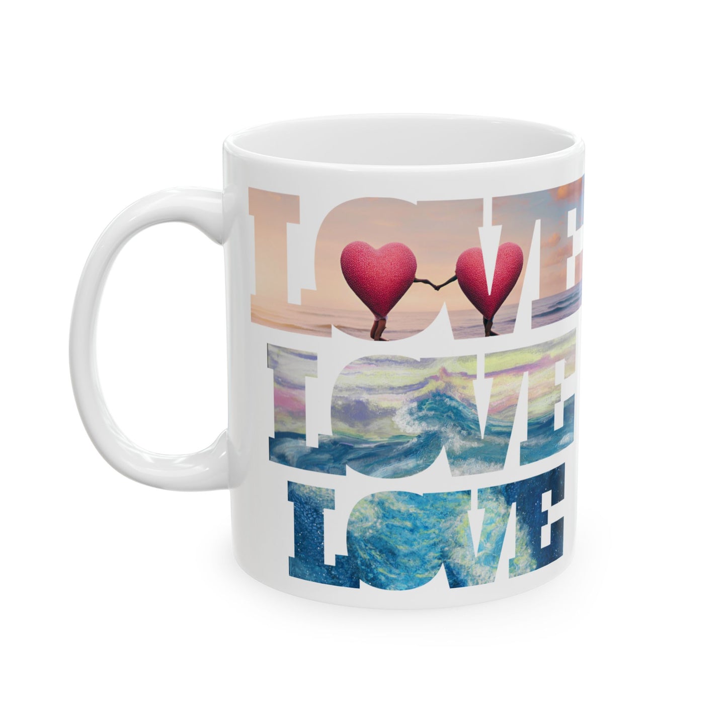 Romantic Hearts Ceramic Mug