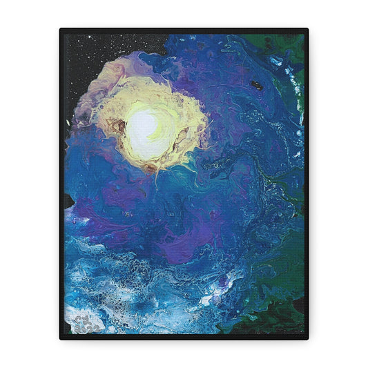 Matte Canvas, A Colorful Original Painting Of Outer Space & Stars