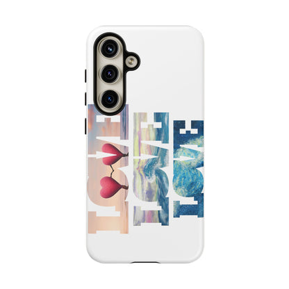 Phone Case - Beachy and Romantic Hearts Design for Those Who Love Love