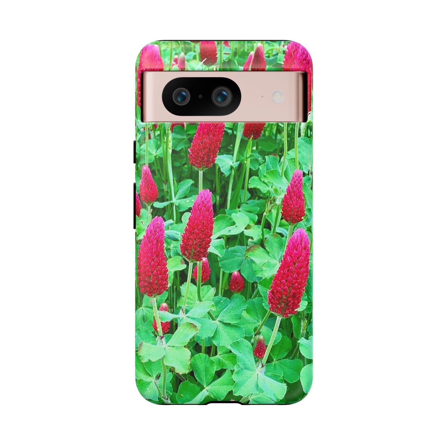 Cell Phone Cases - Ruby Red Clover Flowers And Heart Shaped Leaves