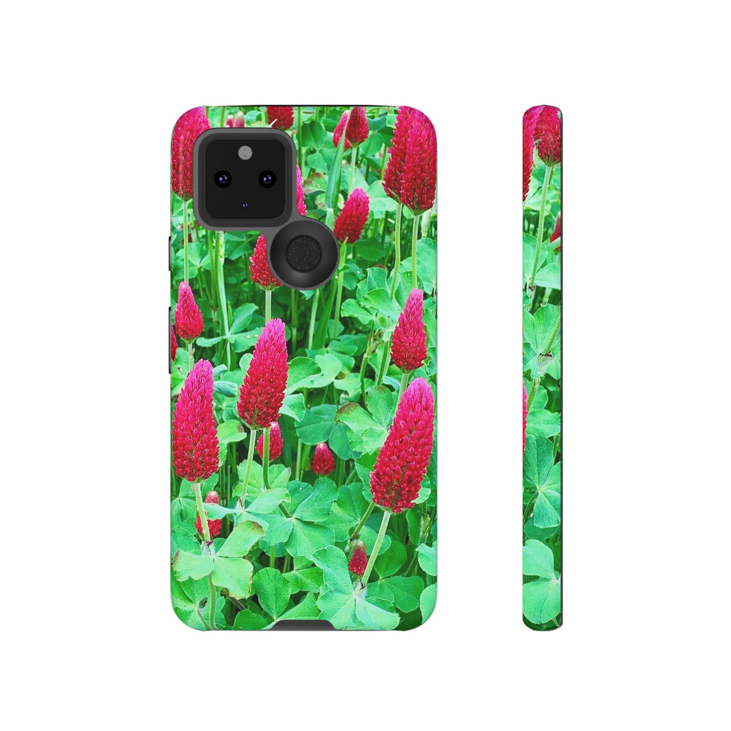 Cell Phone Cases - Ruby Red Clover Flowers And Heart Shaped Leaves