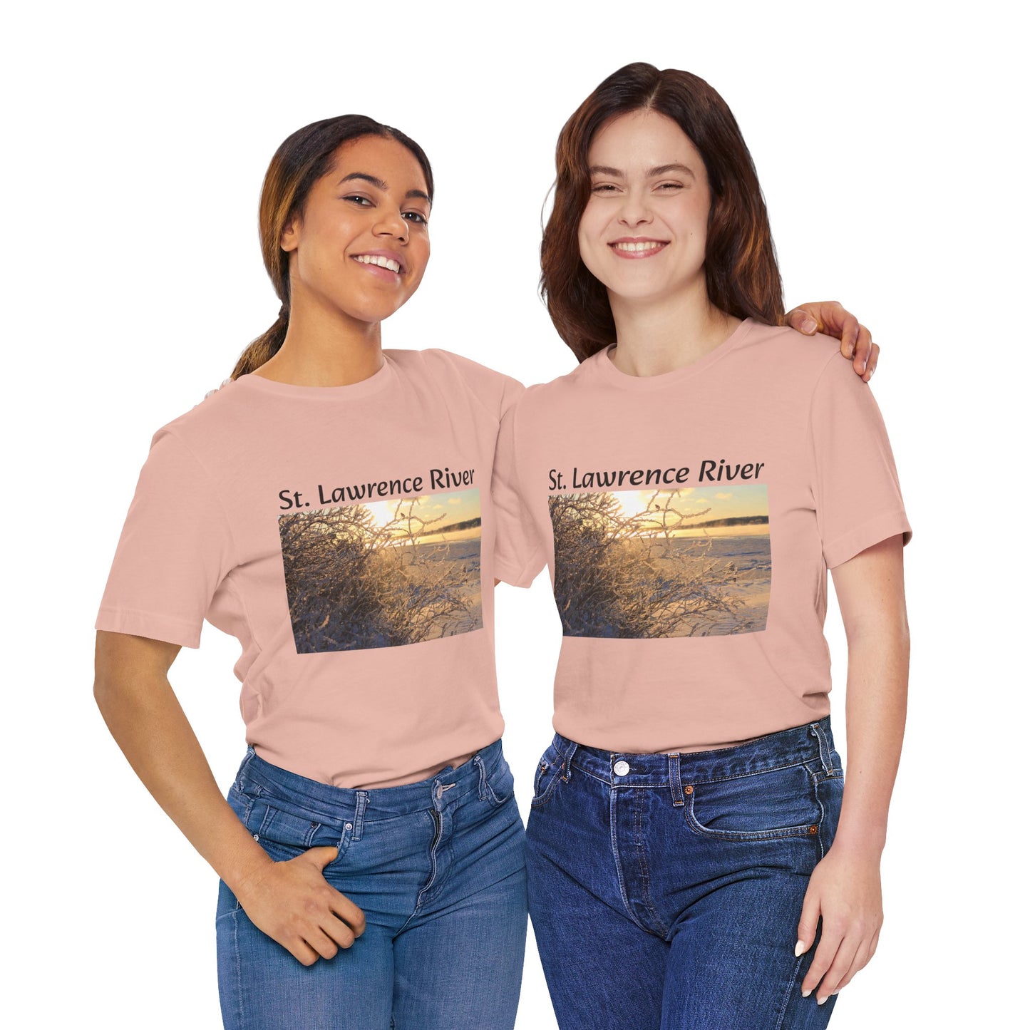 Unisex Jersey Short Sleeve Tee - A Sunset On The St. Lawrence River