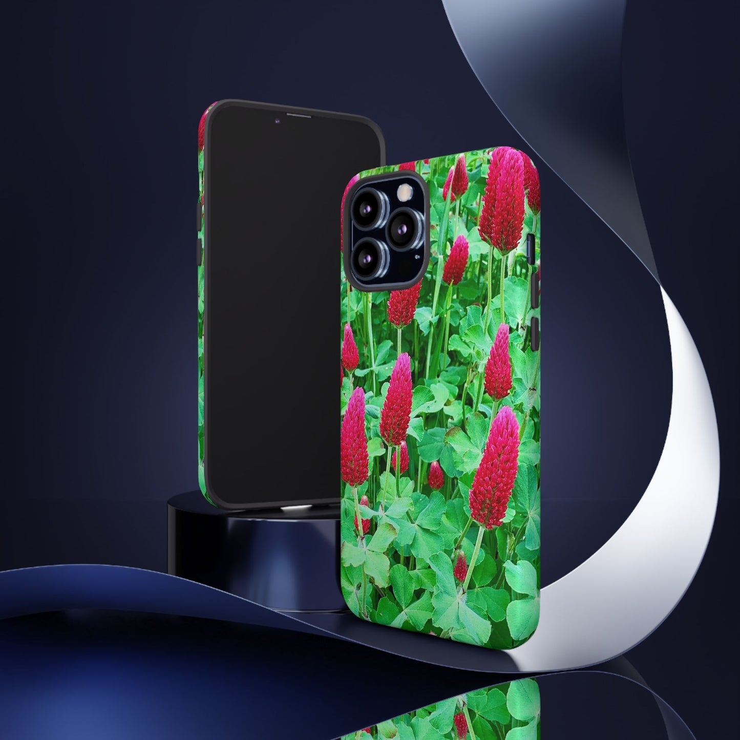 Cell Phone Cases - Ruby Red Clover Flowers And Heart Shaped Leaves