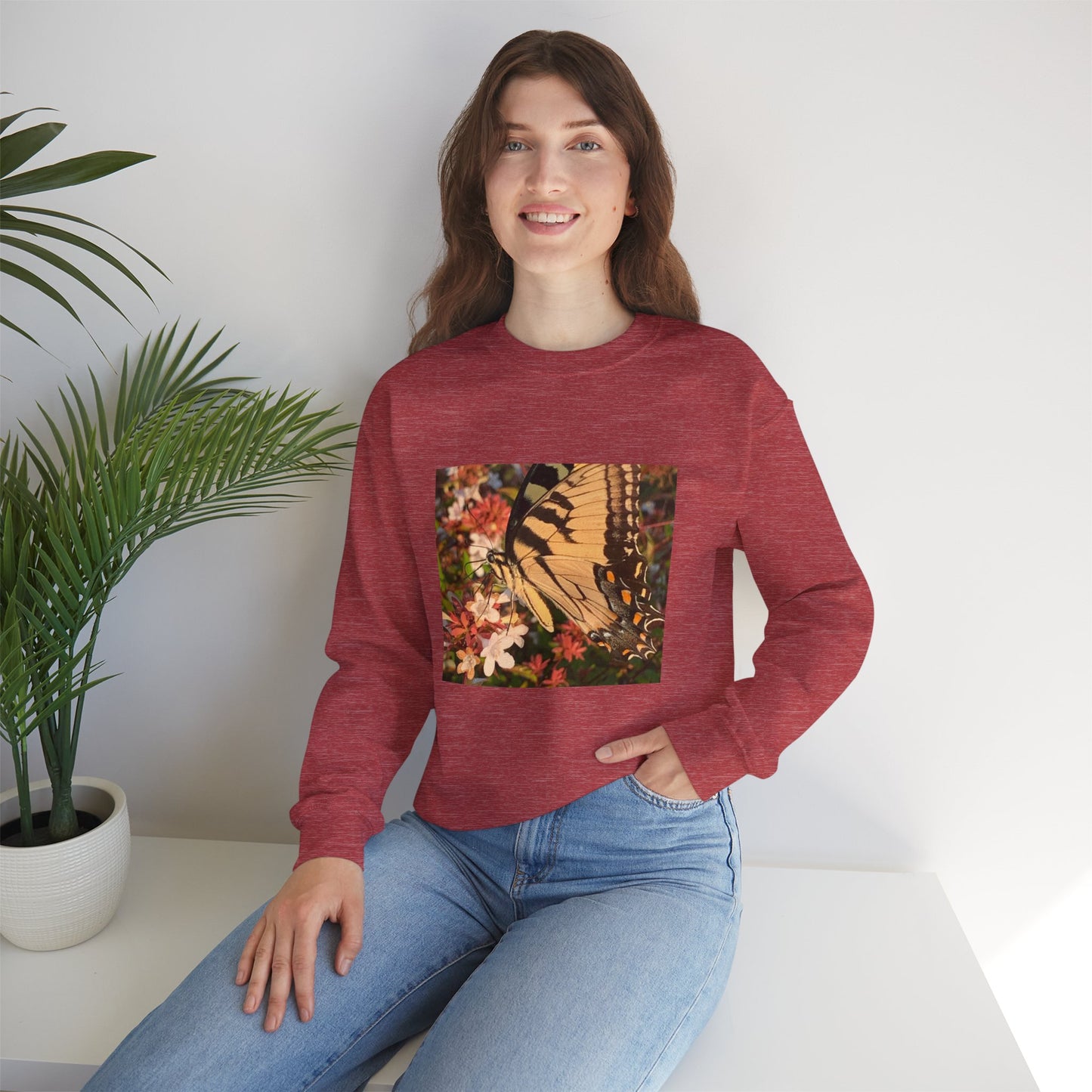 Swallowtail Butterfly Sweatshirt - Whimsical Nature Lover Gift