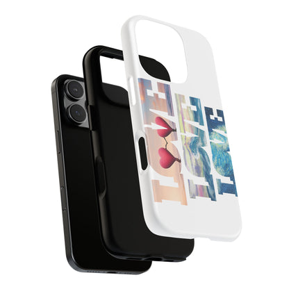 Phone Case - Beachy and Romantic Hearts Design for Those Who Love Love