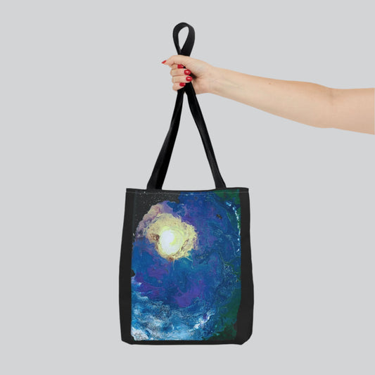 Tote Bag With Outer Space & Stars Painting