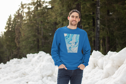 Mountain Snow Skiing Scene Sweatshirt