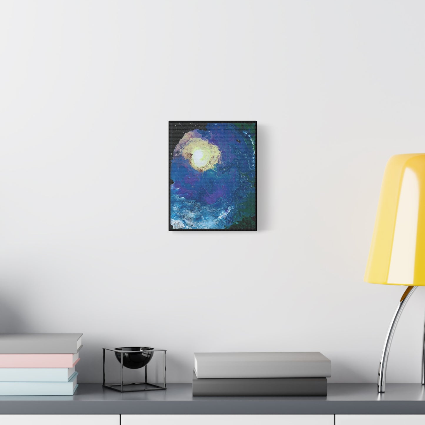 Matte Canvas, A Colorful Original Painting Of Outer Space & Stars