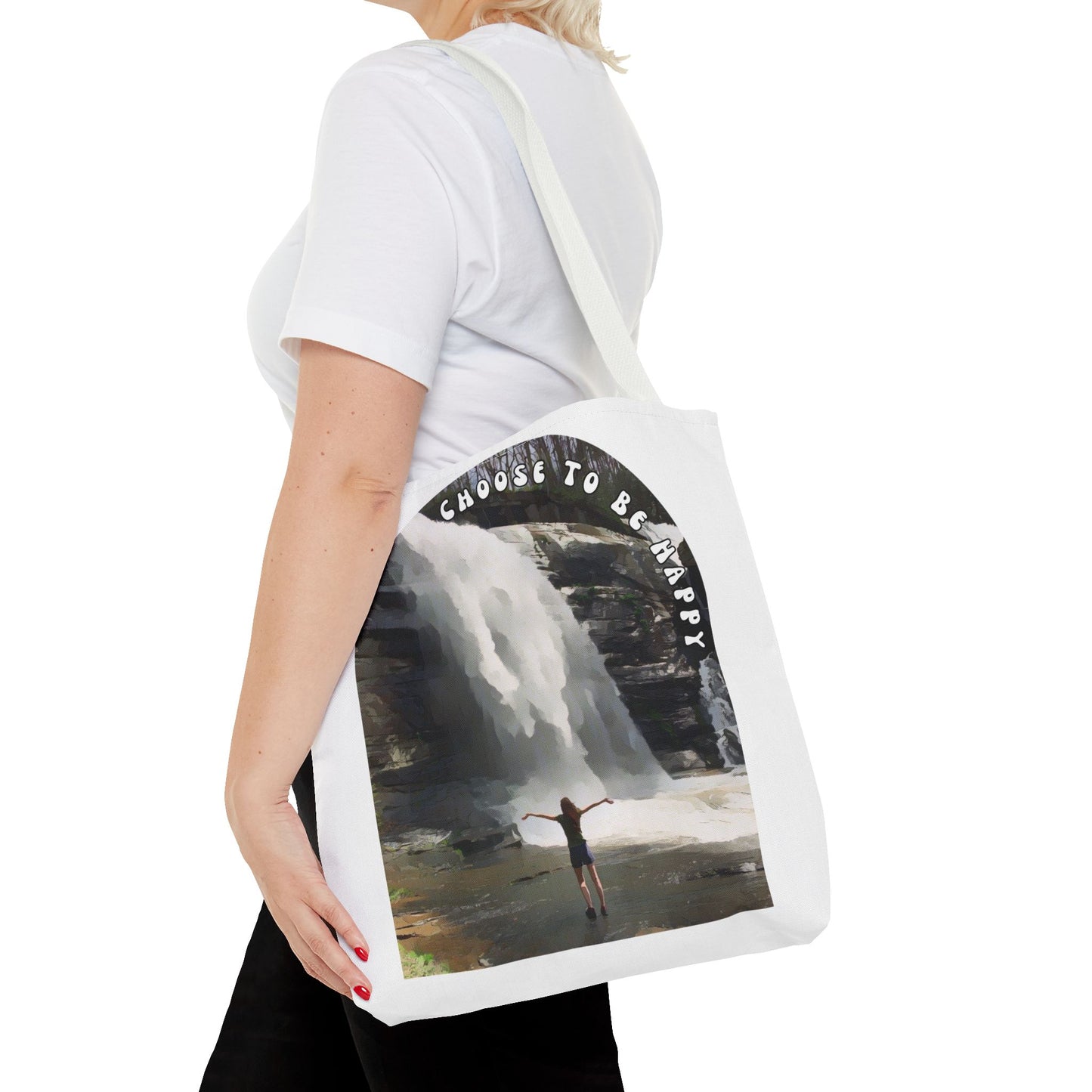 Tote Bag with 'Choose to be Happy' Quote