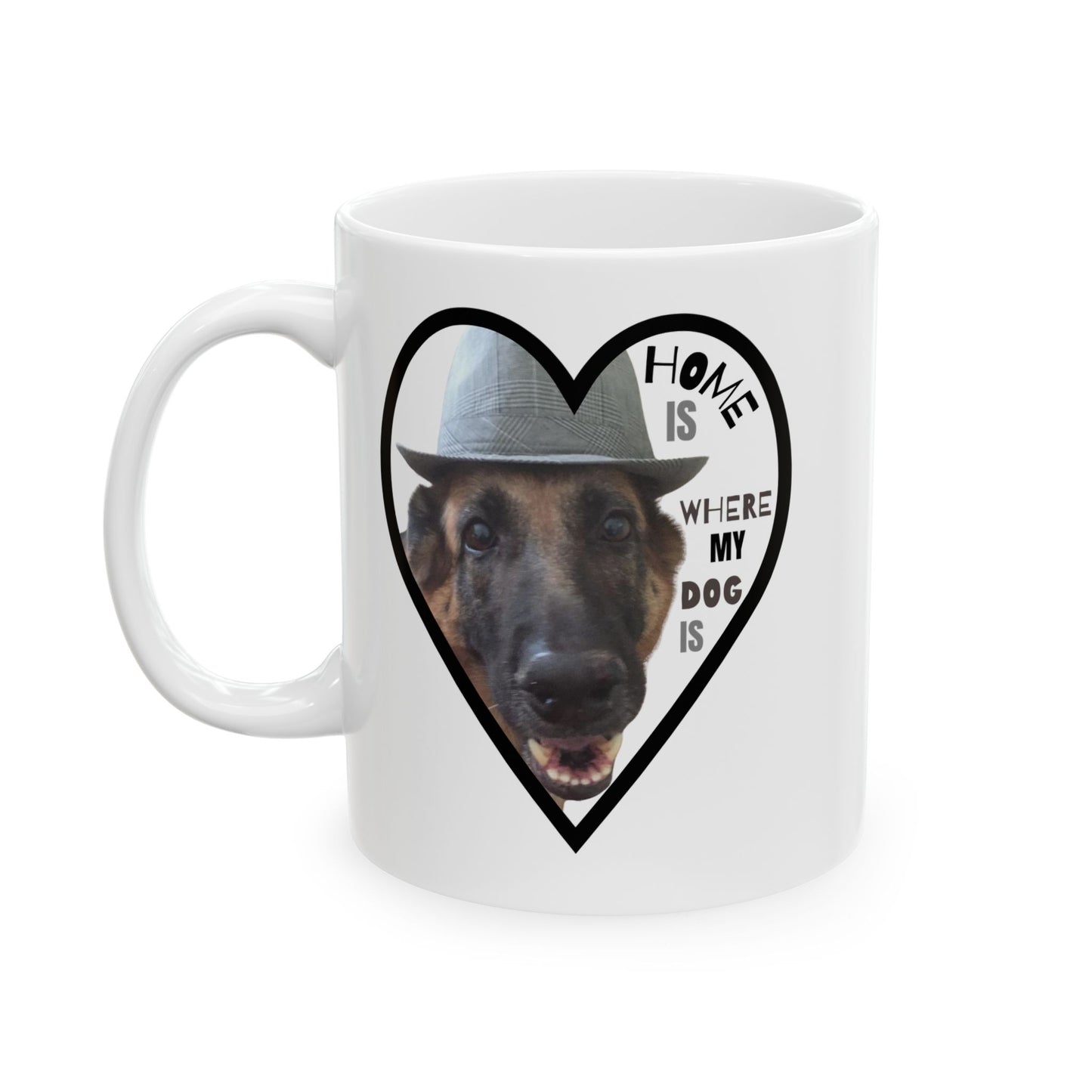 Dog Lover Ceramic Mug -Home Is Where My Dog Is'