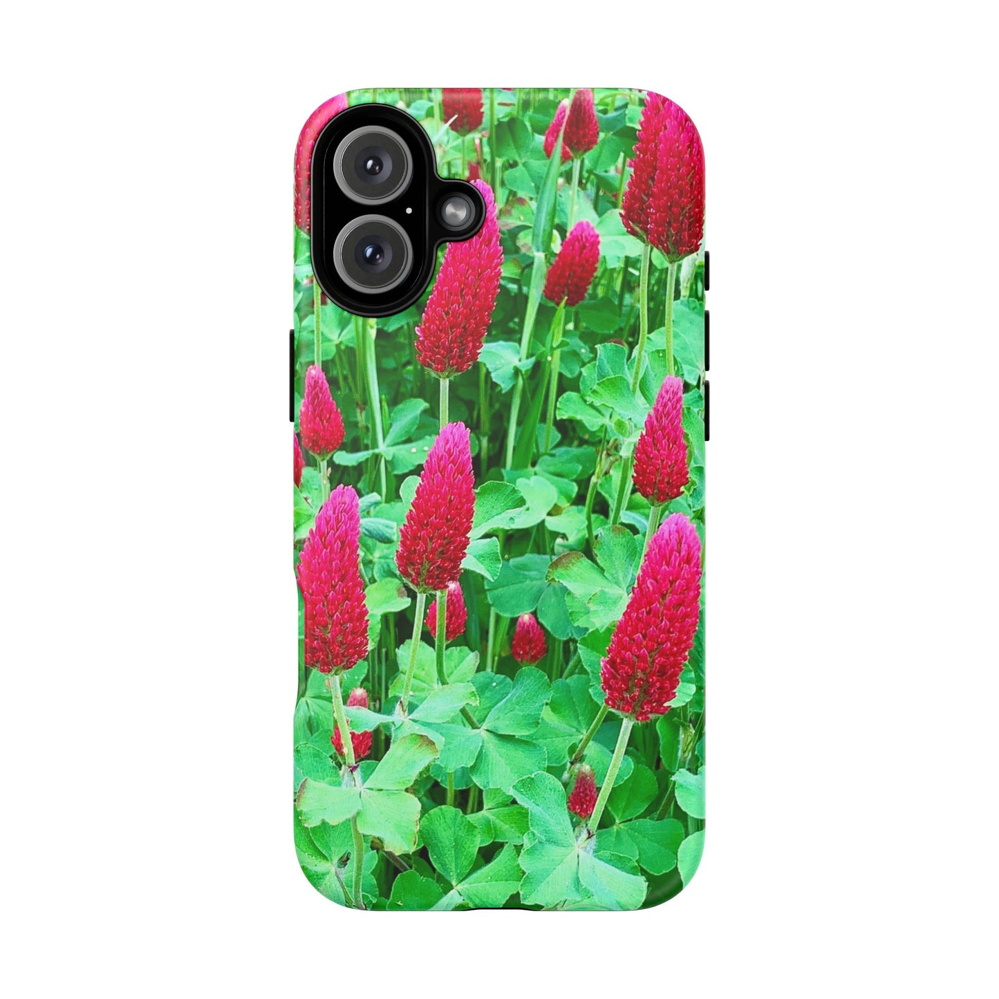 Cell Phone Cases - Ruby Red Clover Flowers And Heart Shaped Leaves