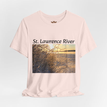 Unisex Jersey Short Sleeve Tee - A Sunset On The St. Lawrence River