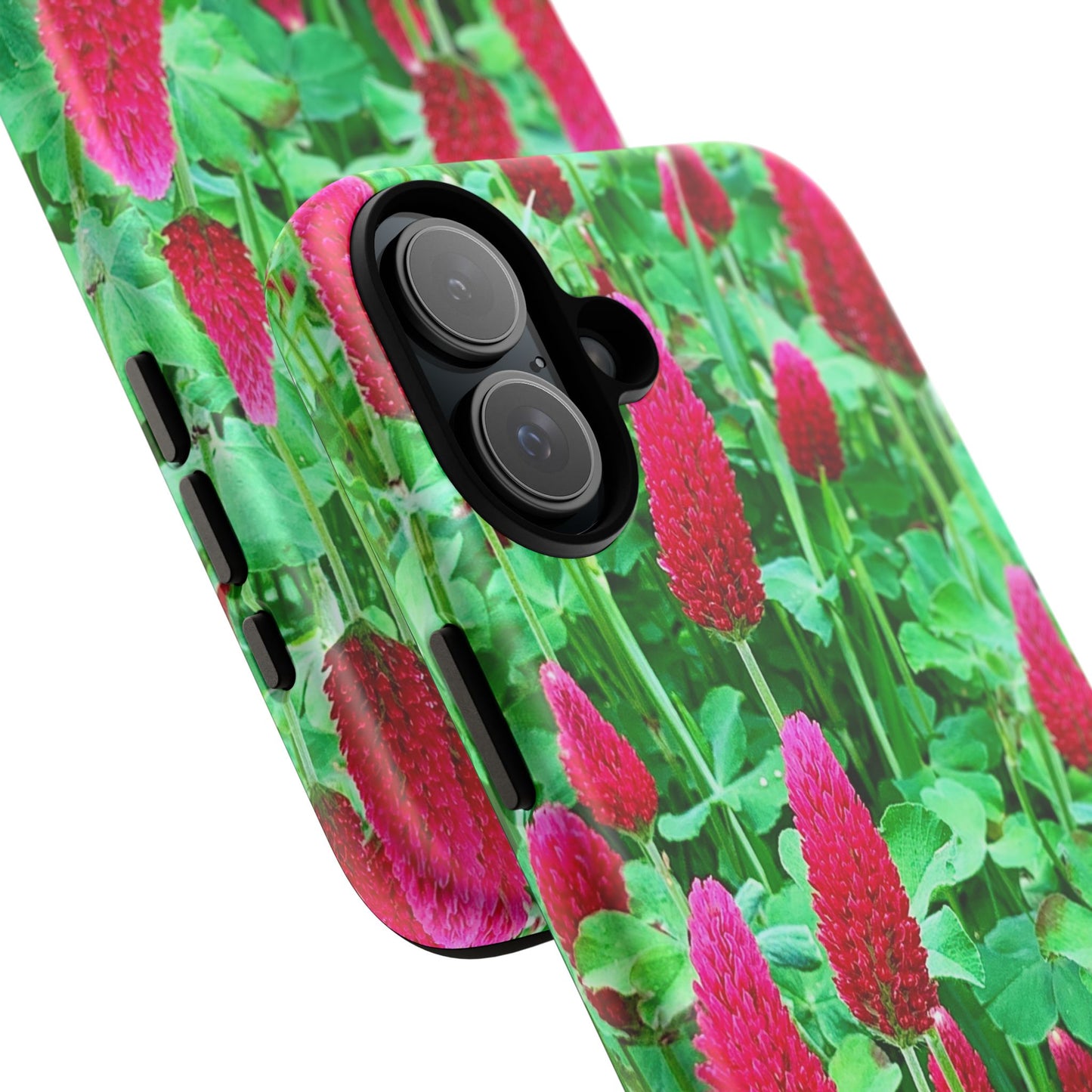 Cell Phone Cases - Ruby Red Clover Flowers And Heart Shaped Leaves