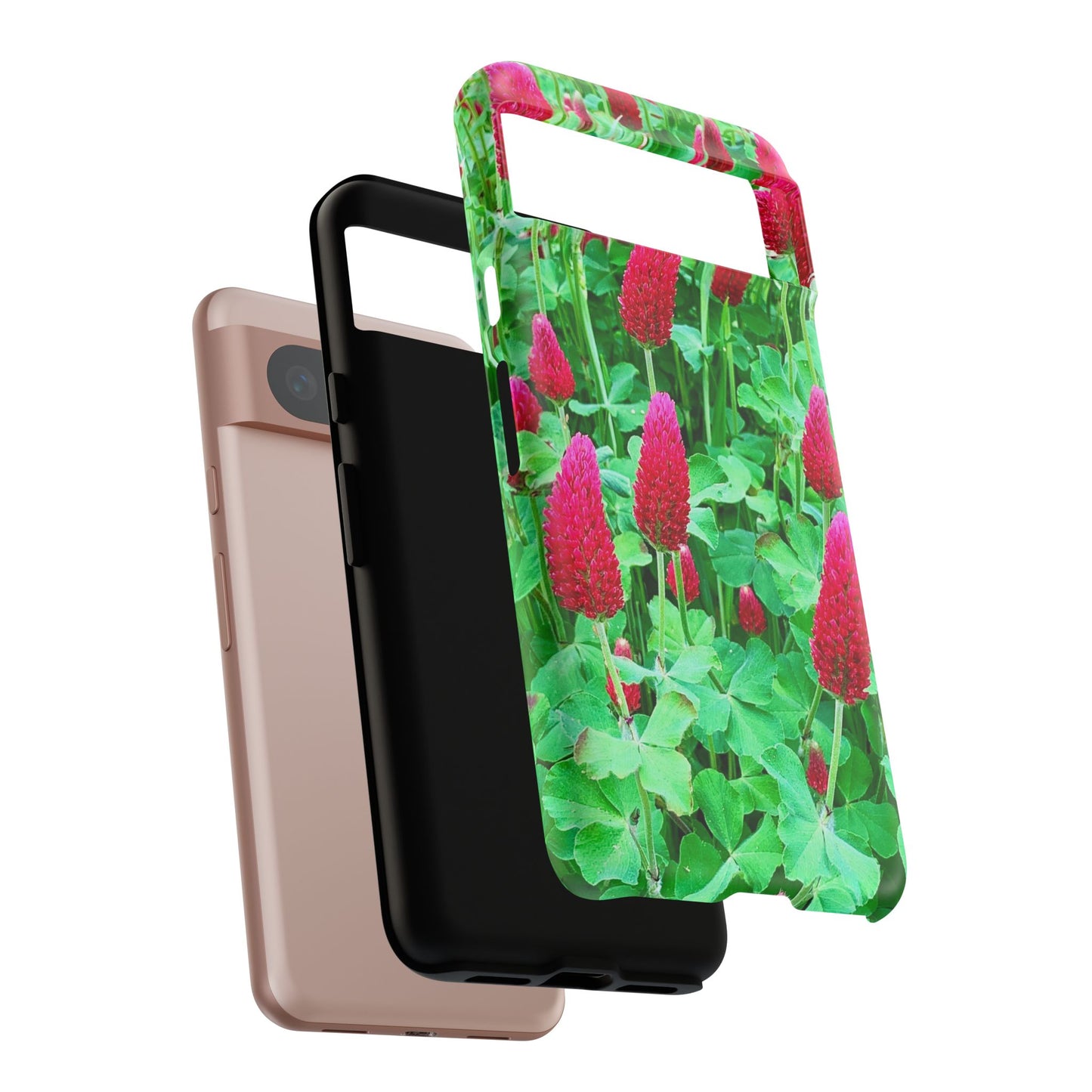 Cell Phone Cases - Ruby Red Clover Flowers And Heart Shaped Leaves