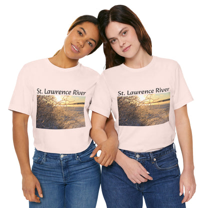 Unisex Jersey Short Sleeve Tee - A Sunset On The St. Lawrence River