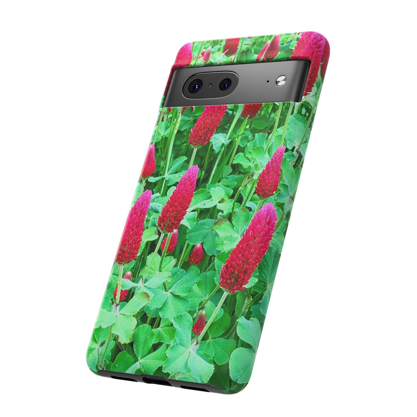 Cell Phone Cases - Ruby Red Clover Flowers And Heart Shaped Leaves