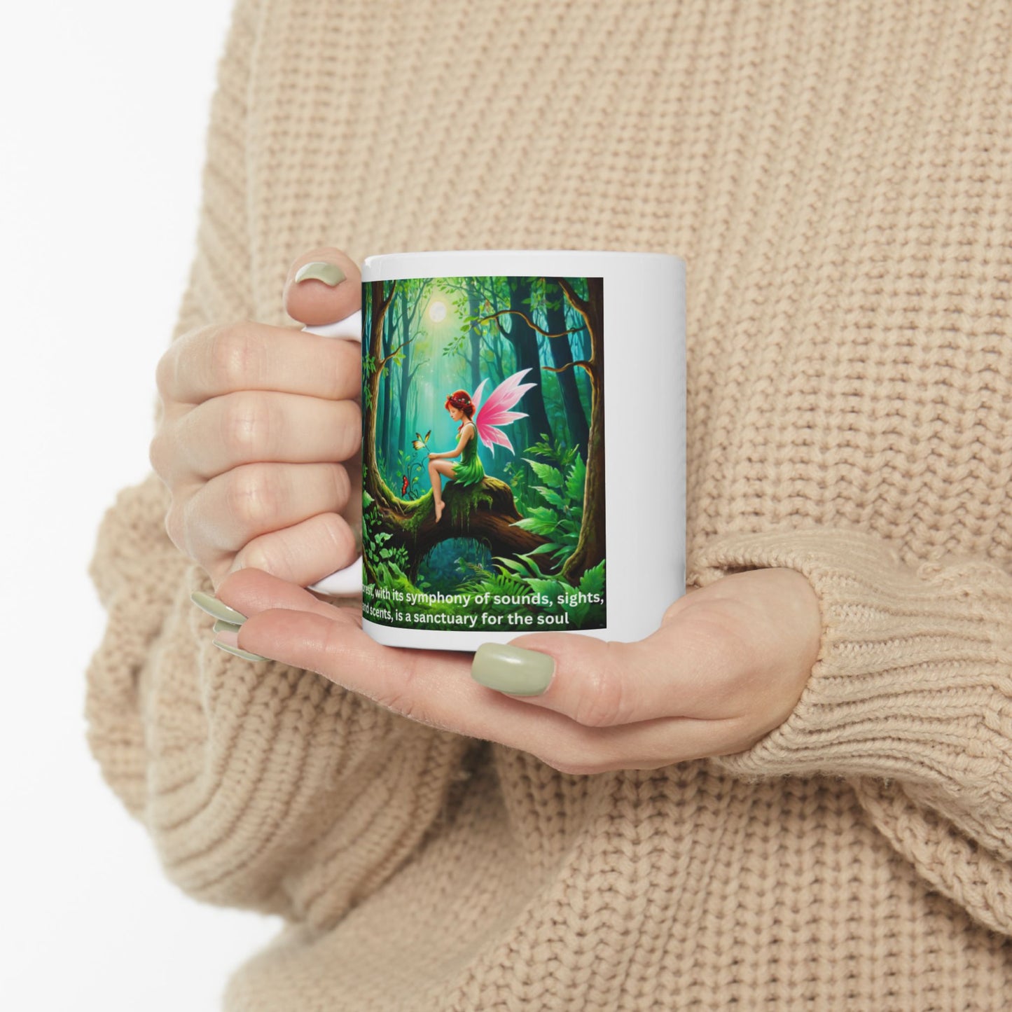 Mug, Forest Fairy Inspirational Ceramic Mug (11oz, 15oz)