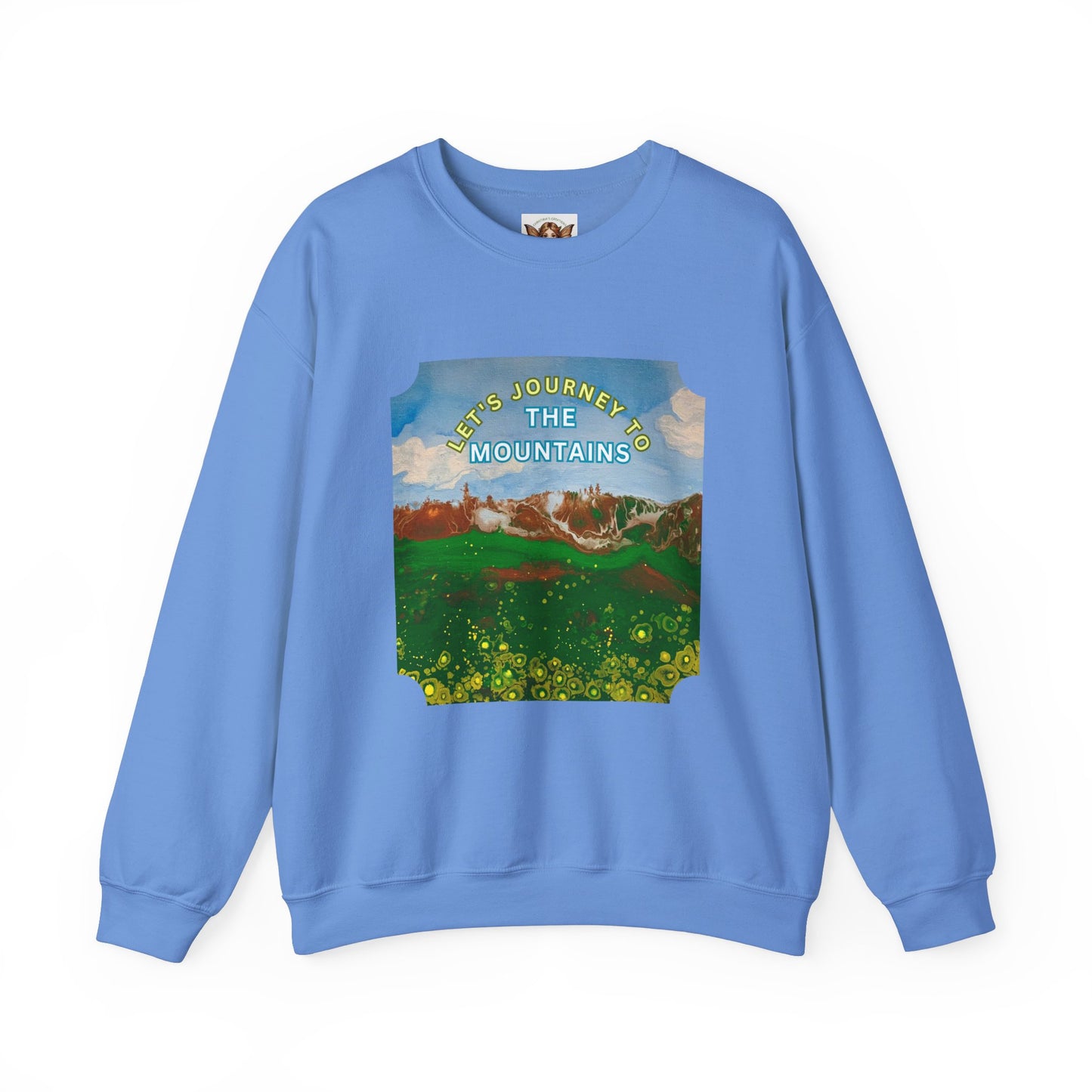 Mountain Landscape Original Painting - Crewneck Sweatshirt