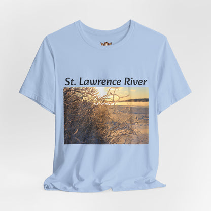 Unisex Jersey Short Sleeve Tee - A Sunset On The St. Lawrence River